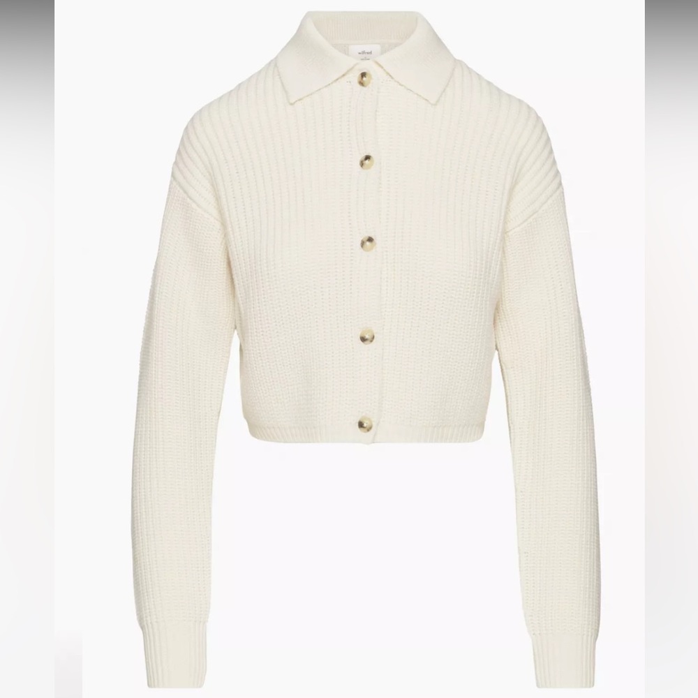 Aritzia -Wilfred - Next Door Sweater - Light Birch -Size Large